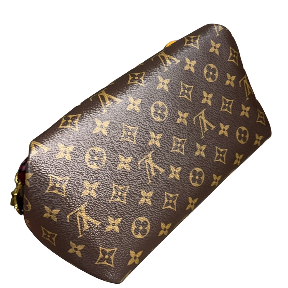 Louis Vuitton Brown Monogram Shoulder Bag with Red and Gold Accents - Picture 6 of 9